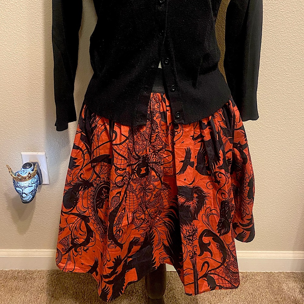 NWOT Hemet rockabilly pleated elastic skirt